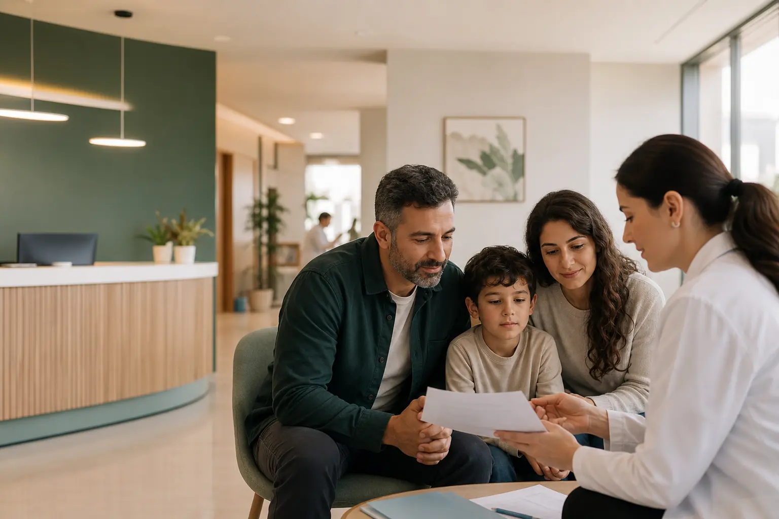 Türkiye’de bir aile, sağlık hizmeti planını hekimle birlikte değerlendiriyor